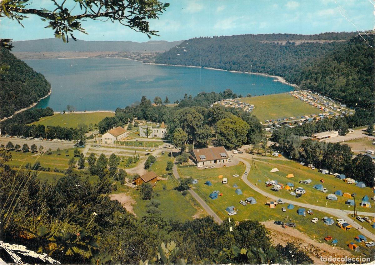 Cartes Postales: Postal de la vista general del camping del Lago de Chalain en Jura