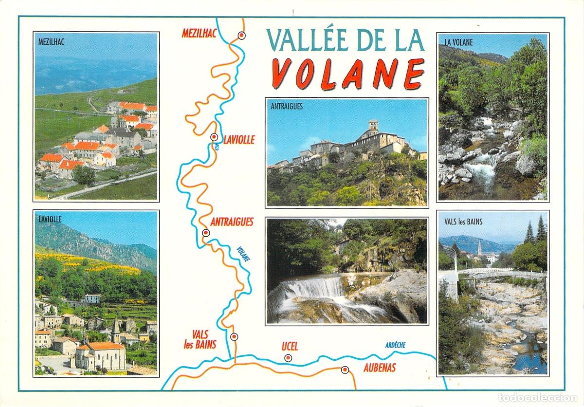 Cartes Postales: Postal Multi-vista de la Vall&eacute;e de la Volane, Ard&egrave;che, Francia