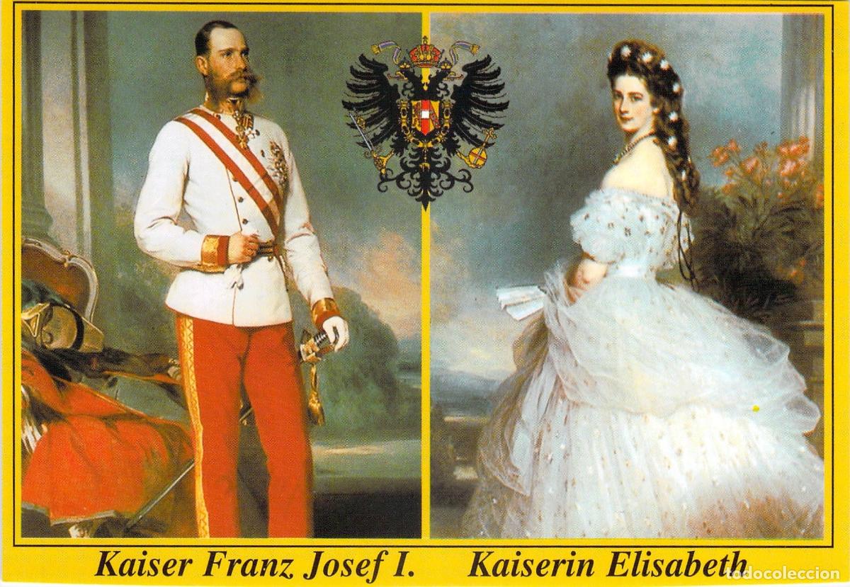 Postkarten: Postal de Francisco Jos&eacute; I y la Emperatriz Elisabeth Sissi de Austria