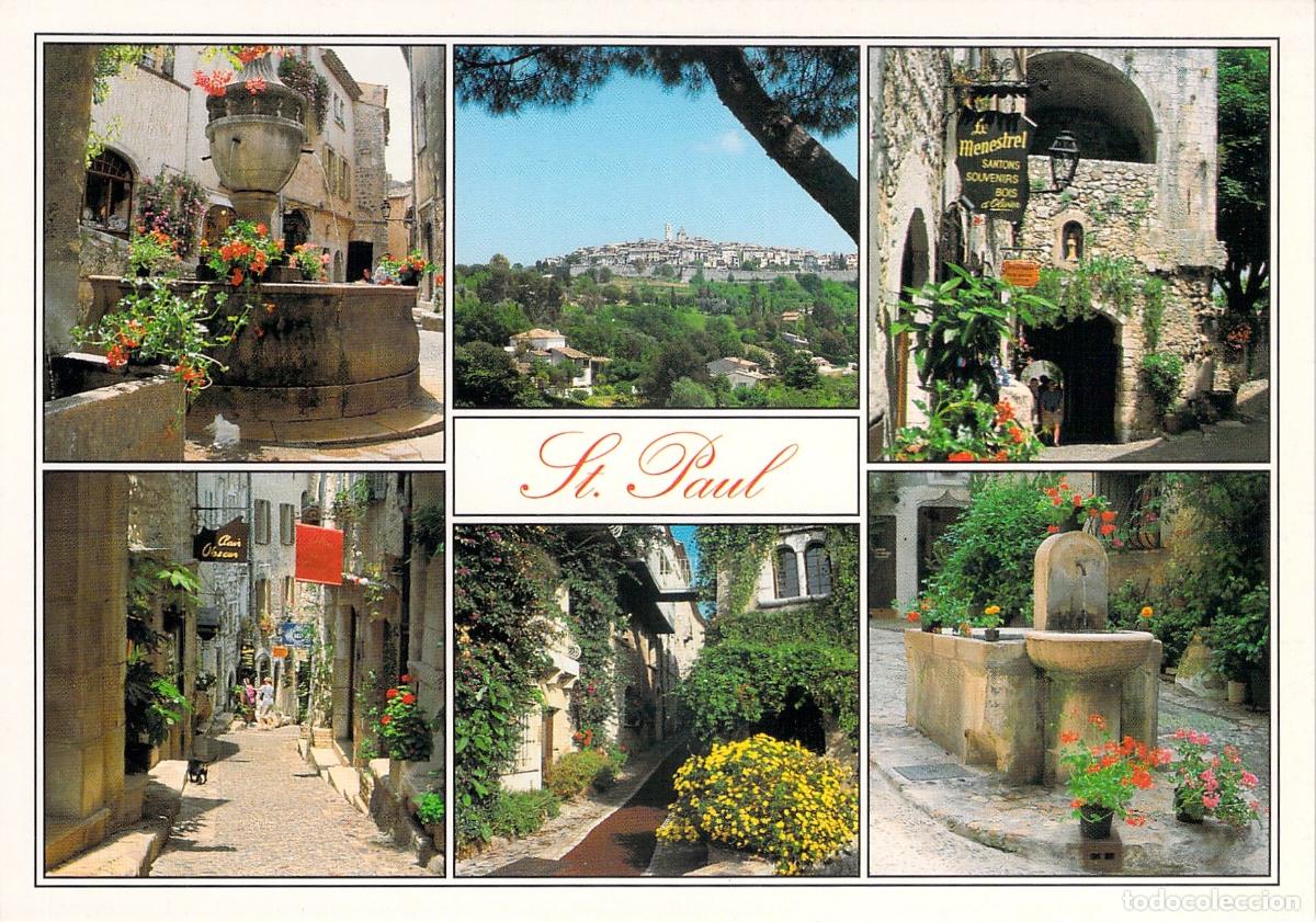 Cartes Postales: Postal de Saint-Paul-de-Vence en la Costa Azul