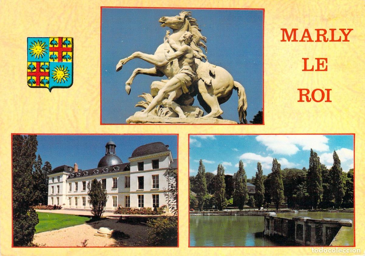 Cartes Postales: Postal Multivista de Marly-le-Roi con Castillo y Escultura