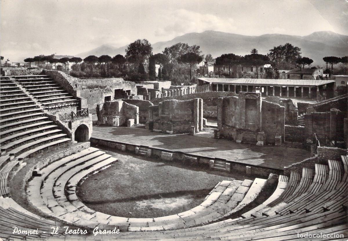 Cartes Postales: Postal de las Ruinas del Teatro Grande de Pompeya, Italia