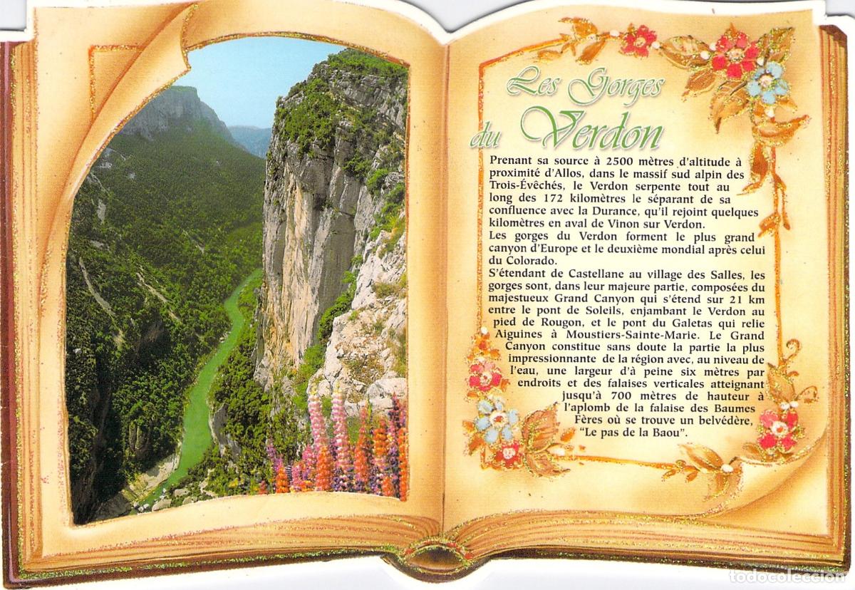 Postales: Postal Troquelada de las Gargantas del Verdon Francia