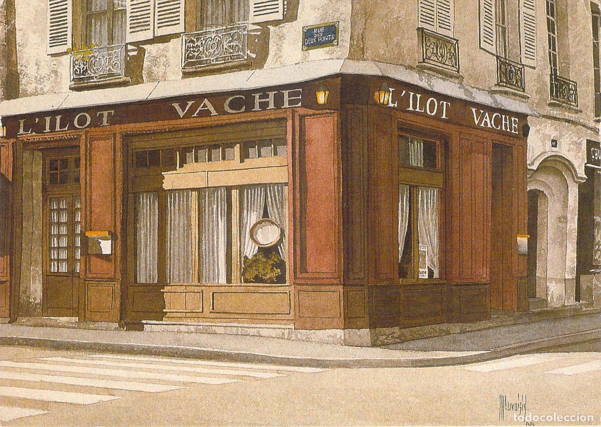 Postales: Postal Art&iacute;stica de Par&iacute;s L'Ilot Vache por Michel Duvoisin