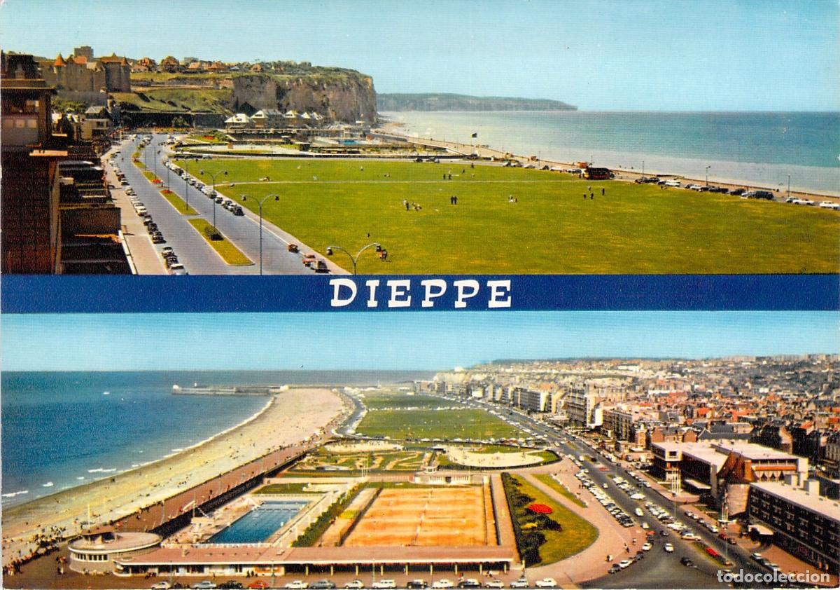 Postales: Postal de Dieppe Normand&iacute;a Francia Vista Multivista L'Esplanade