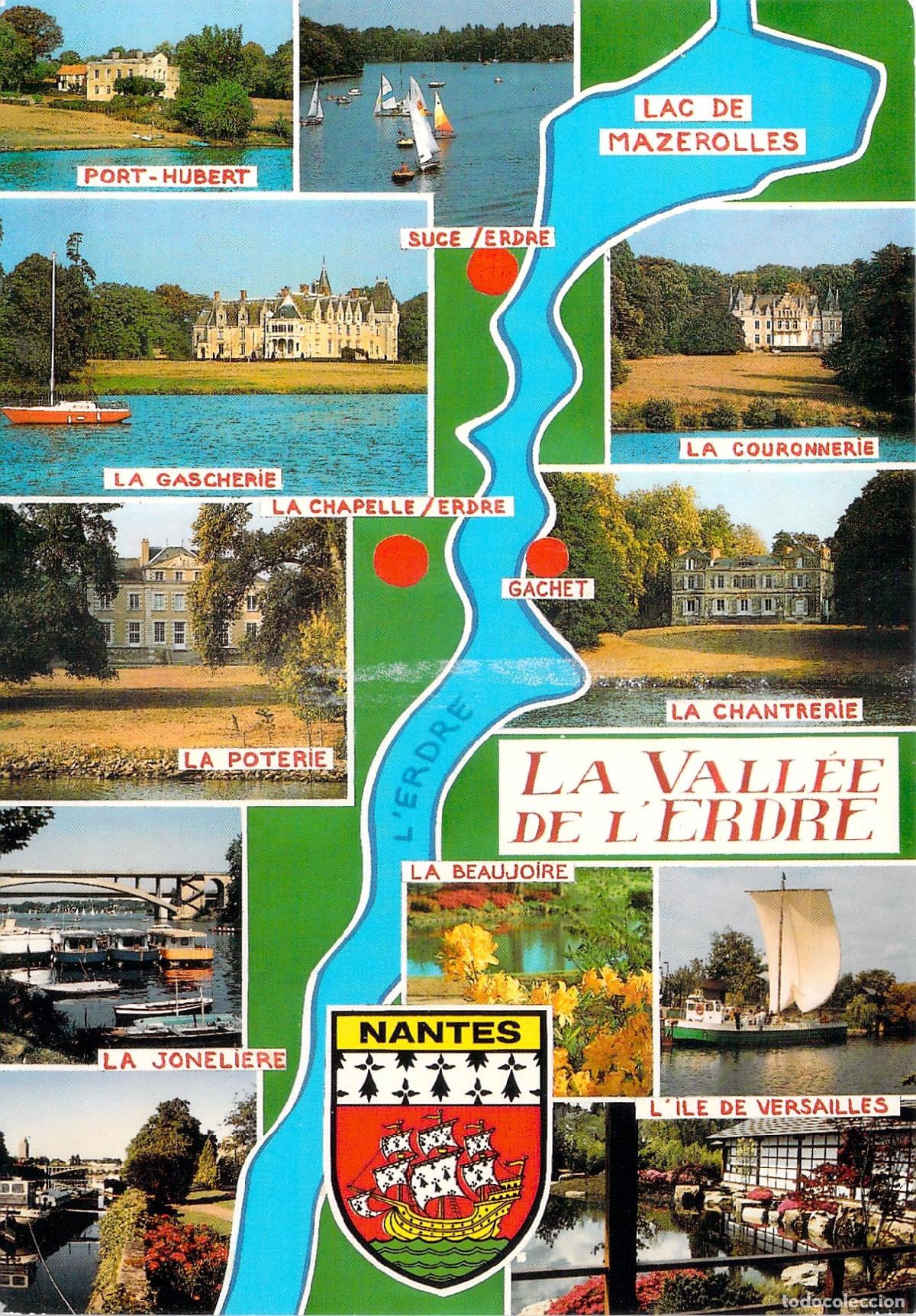 Postales: Postal Tur&iacute;stica de Nantes y el Valle del R&iacute;o Erdre