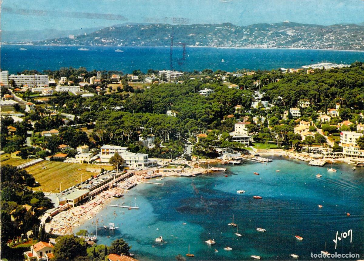 Postales: Postal Vista A&eacute;rea Cap d'Antibes Plage de la Garoupe Costa Azul