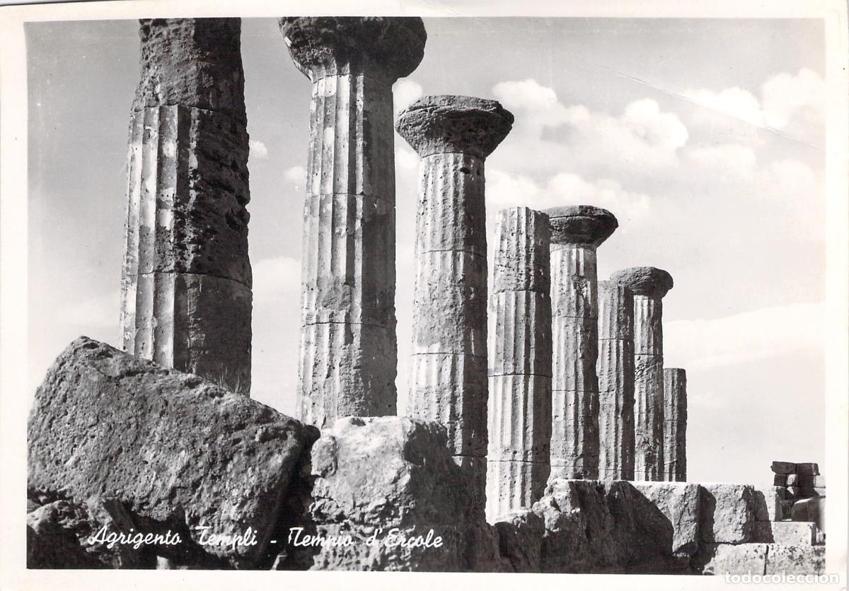 Postales: Postal Arqueol&oacute;gica del Templo de H&eacute;rcules en Agrigento, Sicilia