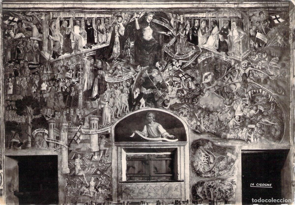 Postkarten: Postal de los Frescos del Juicio Final en La Brigue