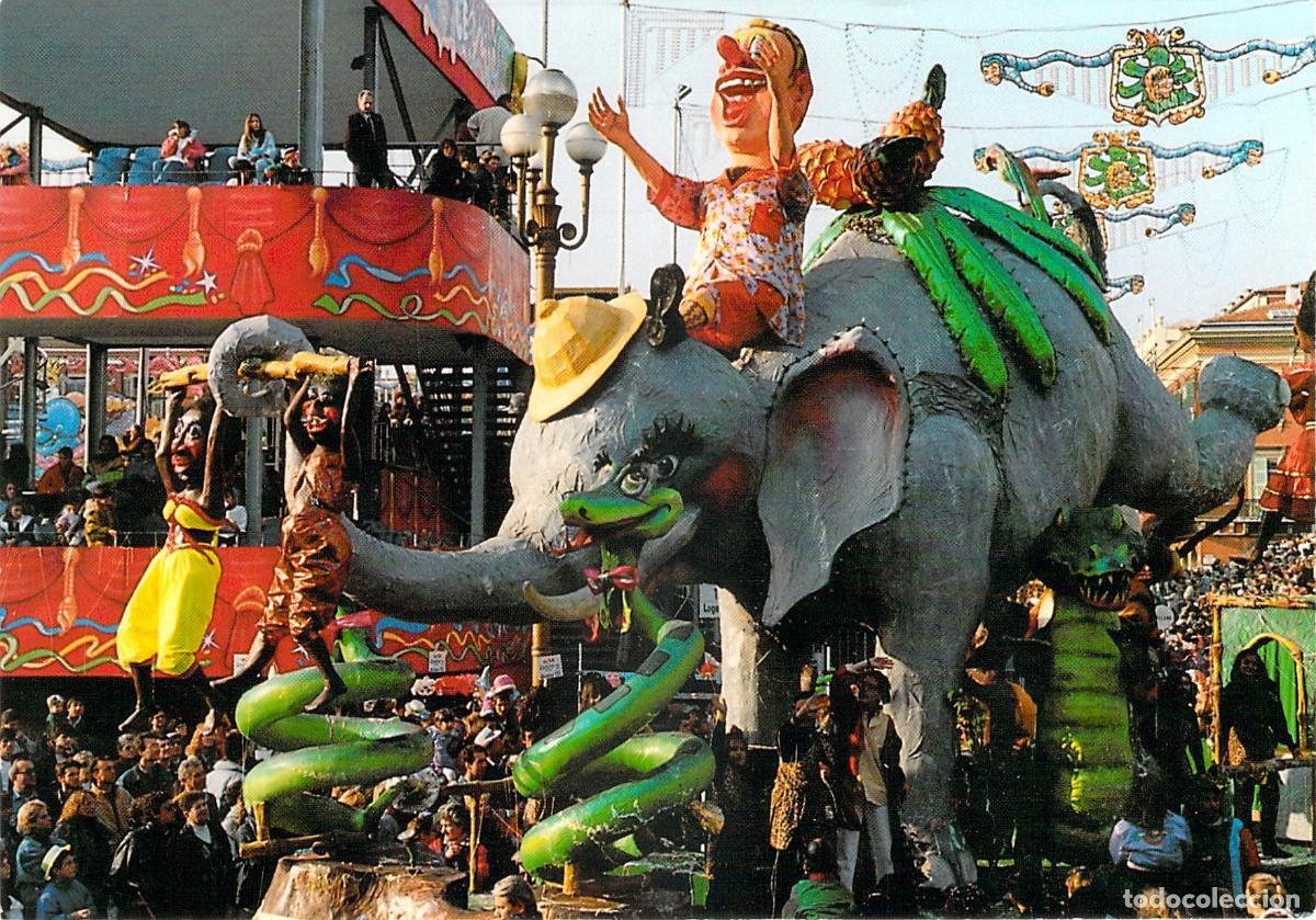 Postkarten: Postal Carnaval de Niza Carroza de Elefante