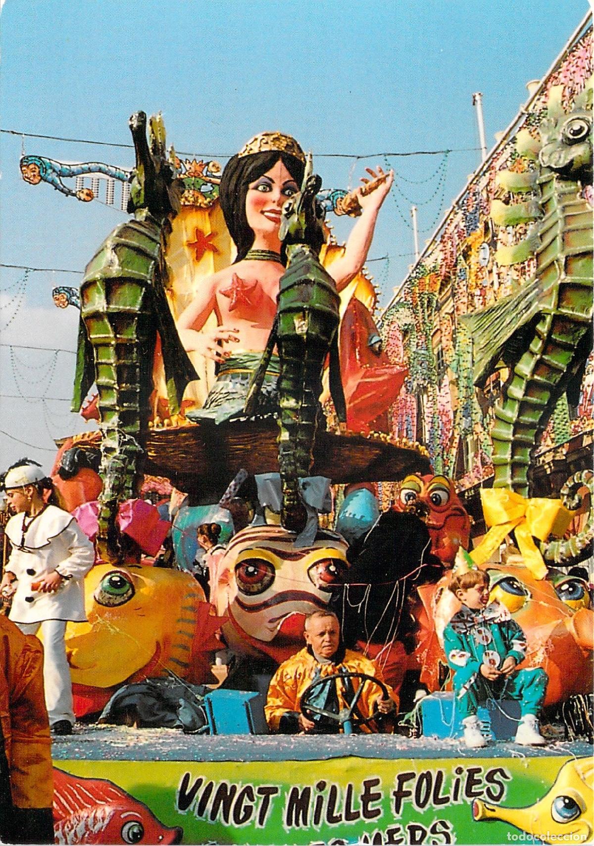 Postkarten: Postal del Carnaval de Niza Carroza de Sirena y Caballitos de Mar