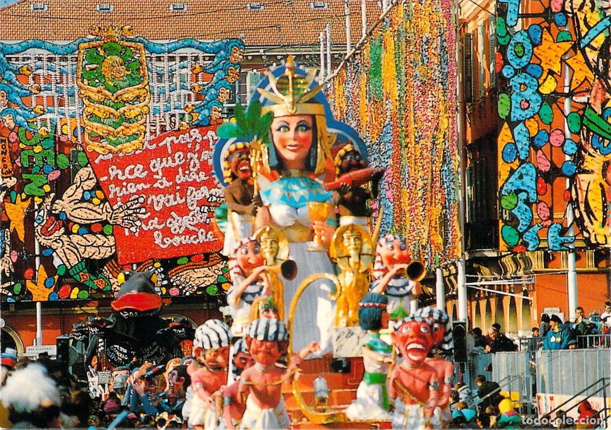 Postkarten: Postal Carnaval de Niza Carroza Egipcia de J. Pignataro Francia