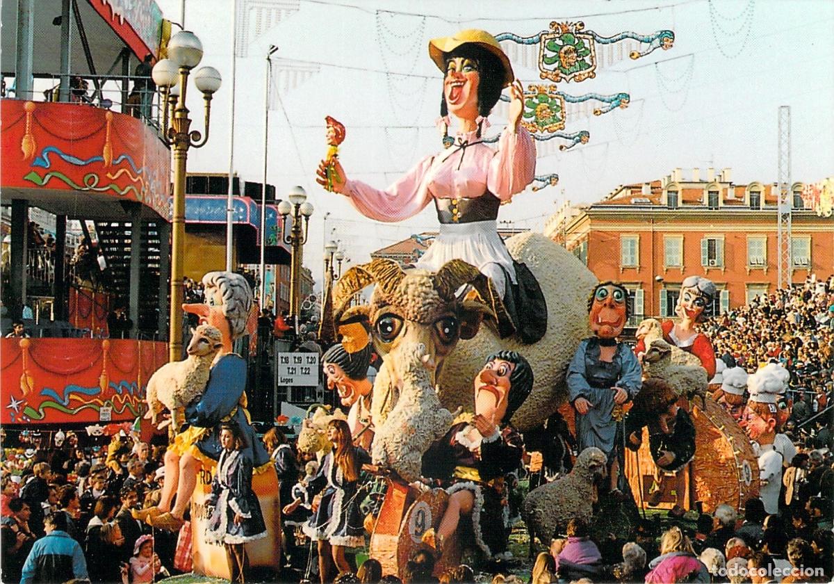 Postkarten: Postal del Carnaval de Niza, Carroza Aleg&oacute;rica y Desfile