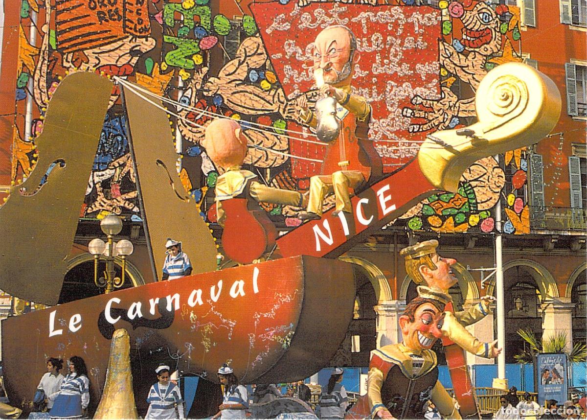 Postkarten: Postal del Carnaval de Niza Francia Carroza de Viol&iacute;n