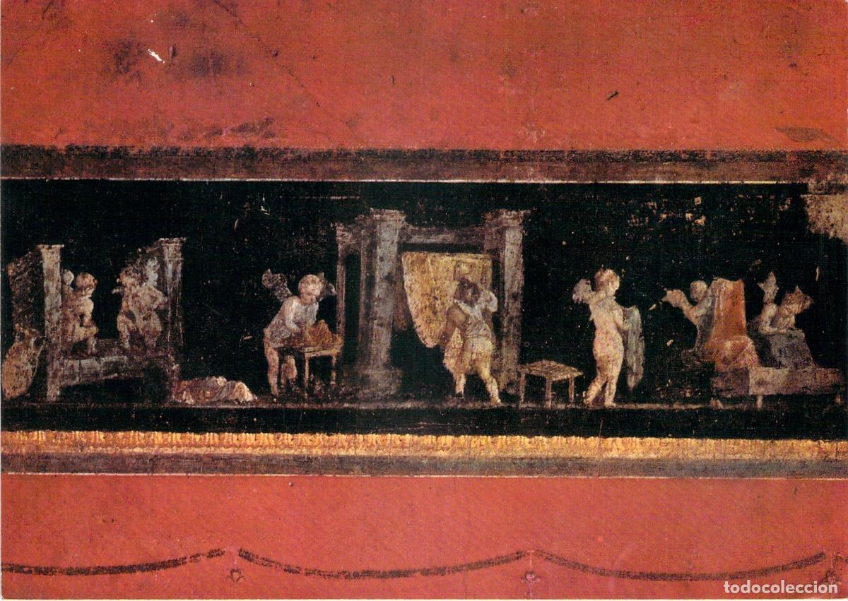 Postkarten: Postal Fresco Romano Casa de los Vettii Pompeya Querubines Lavanderos