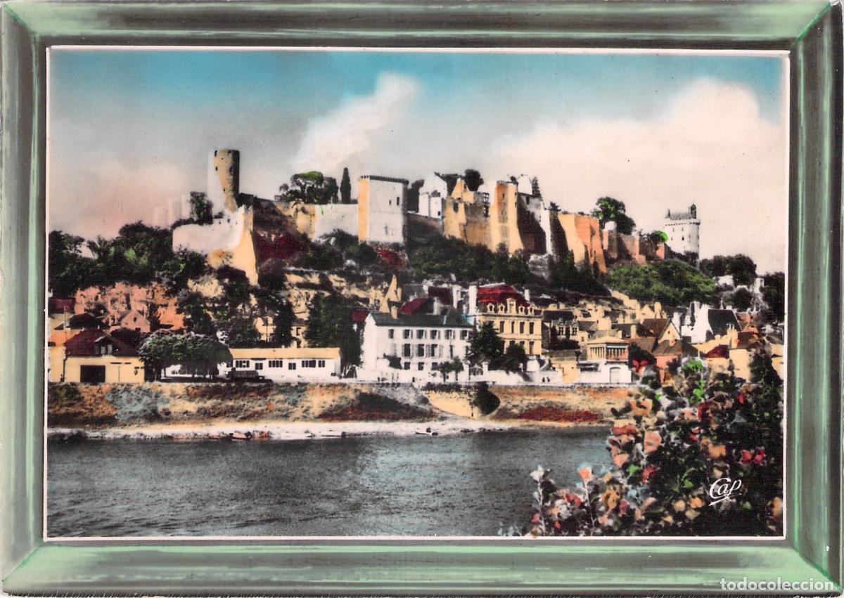 Postkarten: Postal de Chinon - El Castillo y el R&iacute;o Vienne