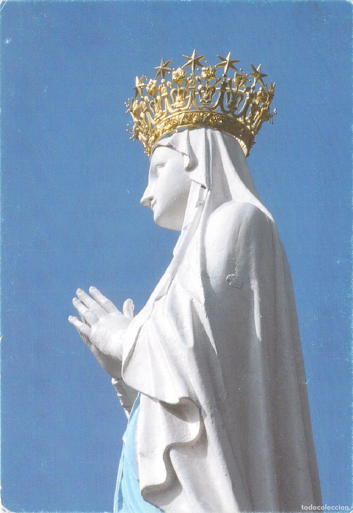 Postkarten: Postal Religiosa de la Virgen de Lourdes con Corona de Oro