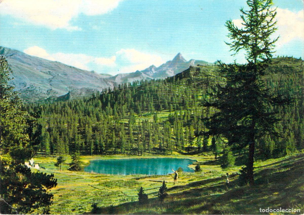 Postkarten: Postal Lago delle Capre y Pic de Rochebrune Cesana Claviere