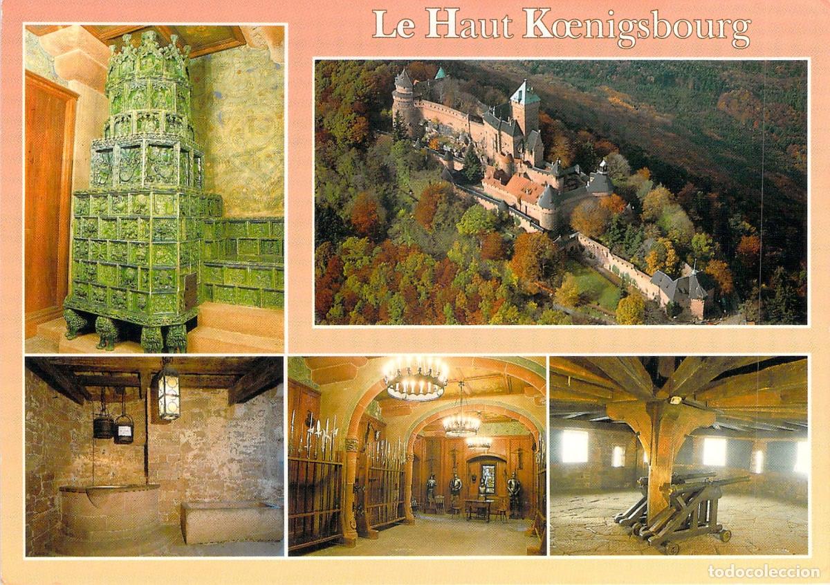 Postales: Postal Multivista del Castillo de Haut-Koenigsbourg en Alsacia