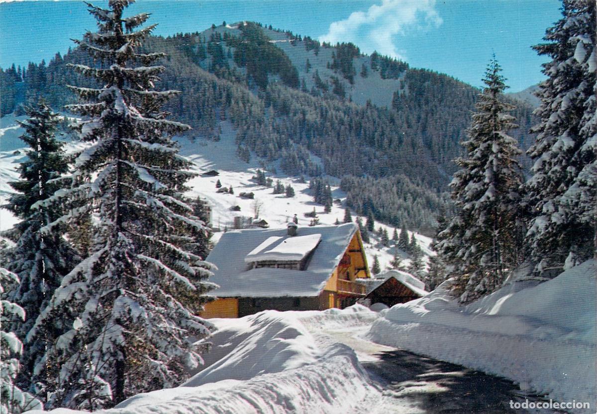 Postales: Postal de Chalets de Monta&ntilde;a Bajo la Nieve en Invierno