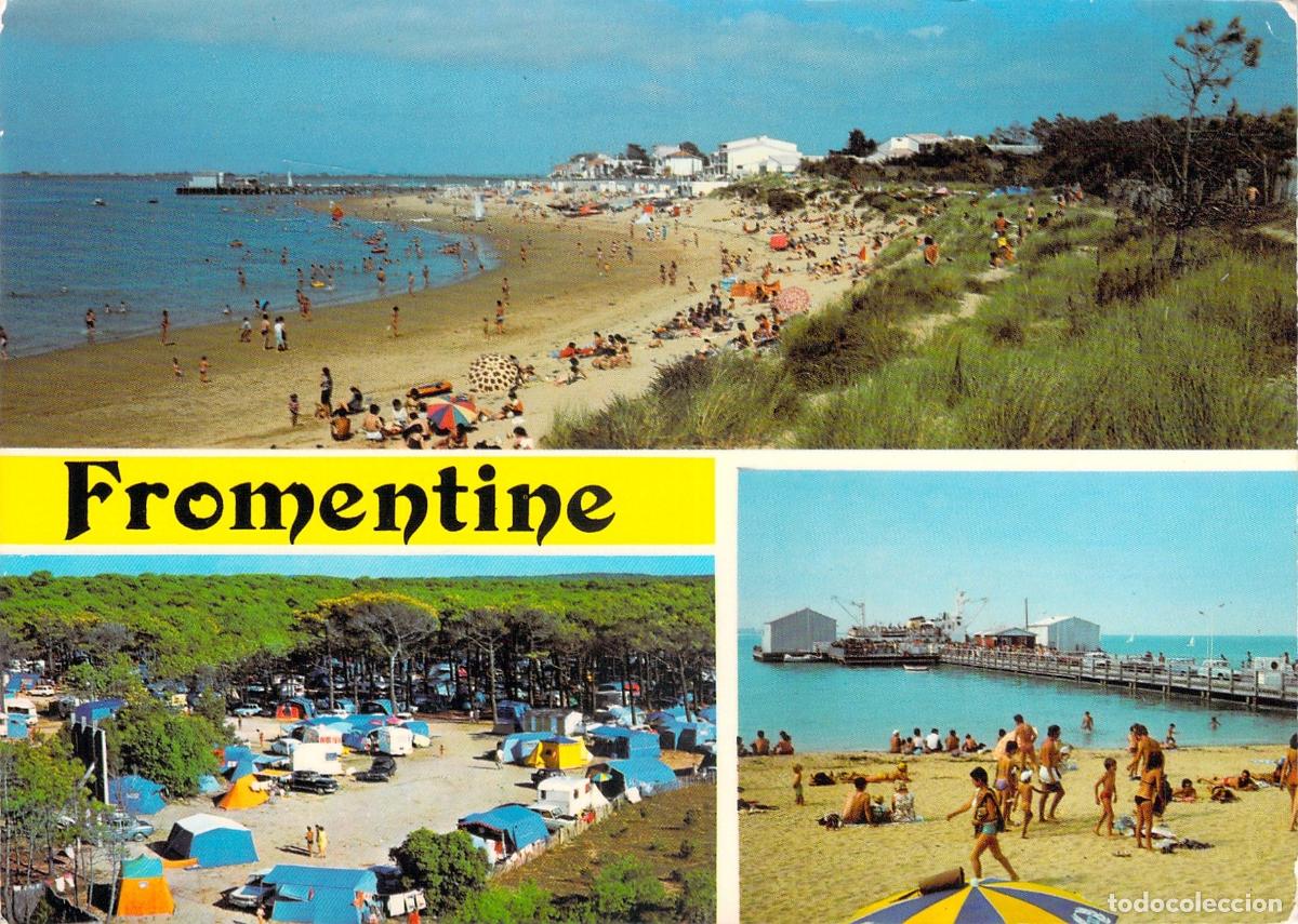 Postales: Postal Multivista de Fromentine, Vend&eacute;e, Francia - Playa y Camping