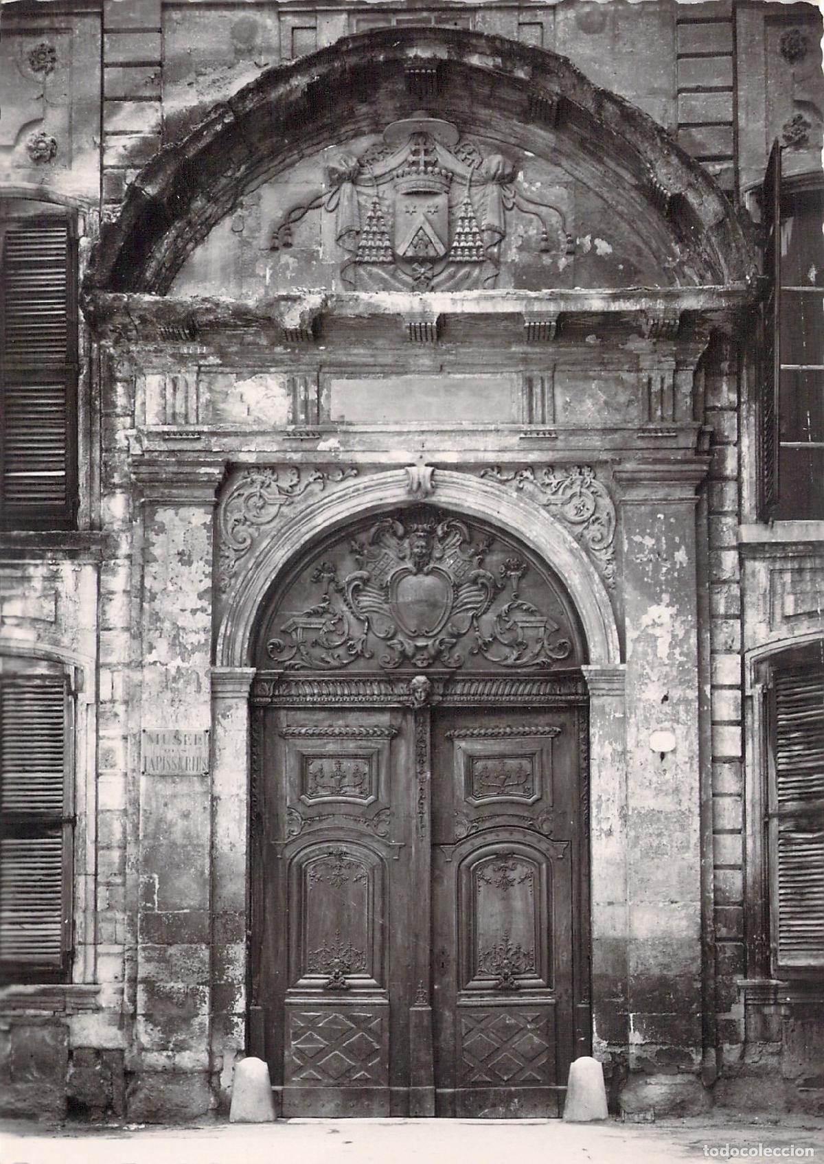 Postales: Postal Puerta de Madera Tallada del Archev&ecirc;ch&eacute; de Aix-en-Provence