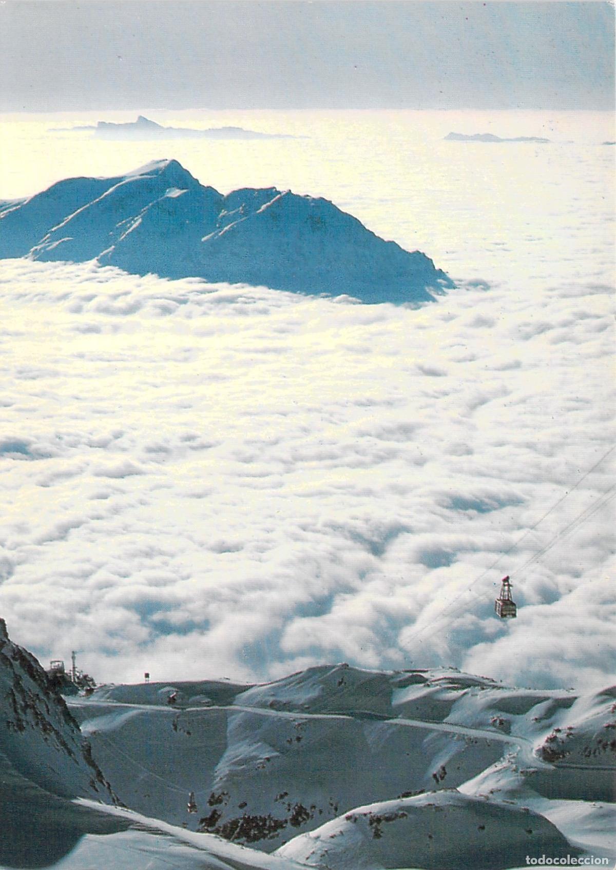 Postales: Postal Alpe d'Huez Le Grand Galbert Mar de Nubes Alpes Franceses