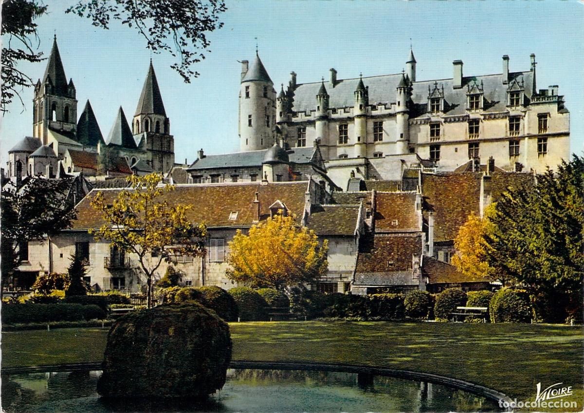 Cartes Postales: Postal de Loches: Iglesia de Saint-Ours y Castillo Real, Francia