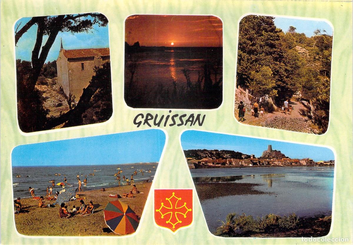 Postales: Postal Multivista de Gruissan, Francia - Playas y Monumentos