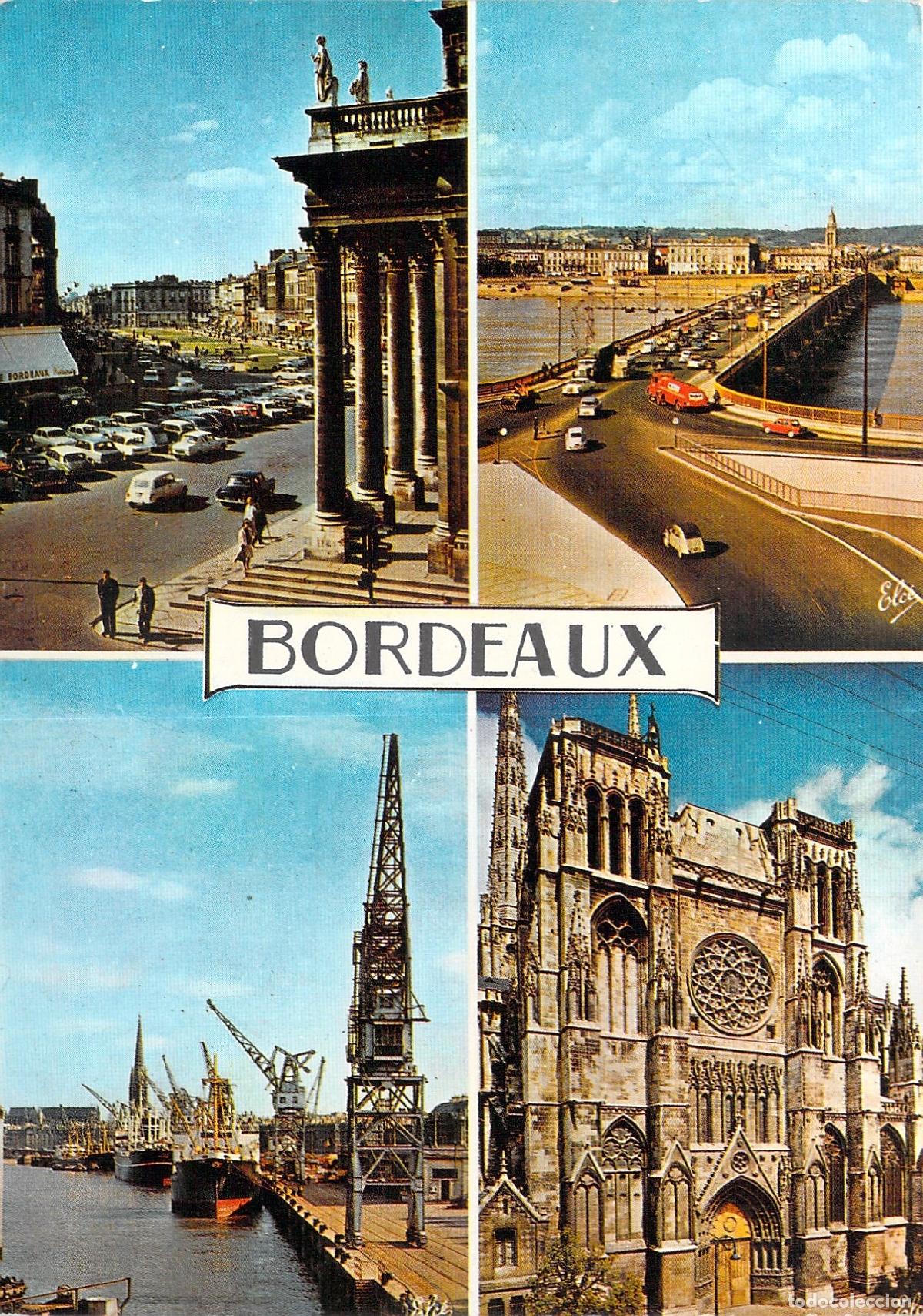 Postales: Postal Multivista de Burdeos: Catedral, Puerto y Monumentos