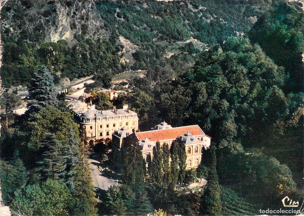 Postales: Postal de la Vista A&eacute;rea del Hotel du Portugal en Vernet-les-Bains, Francia
