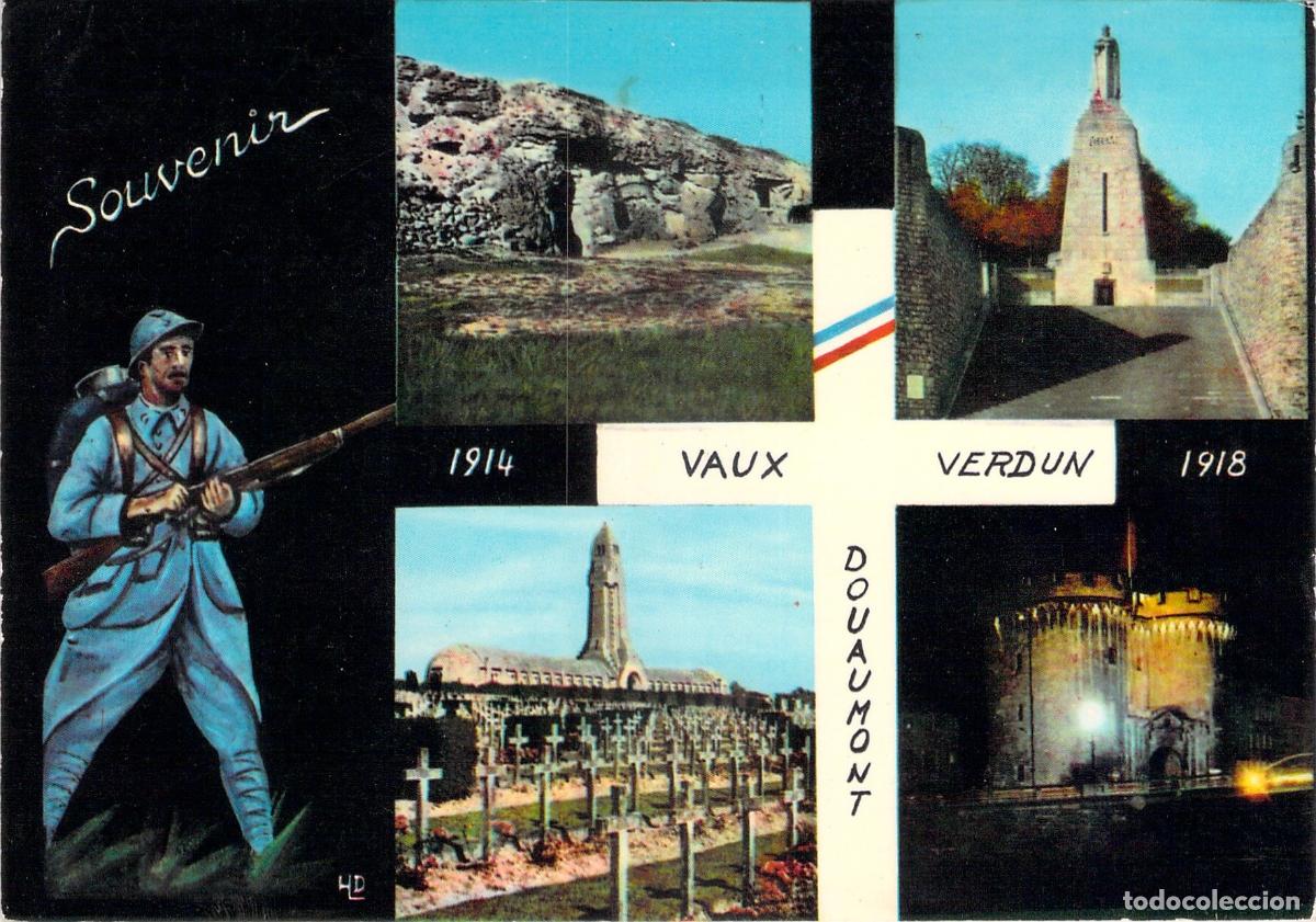 Postales: Postal Souvenir de Verdun Douaumont Francia Multivista Soldado