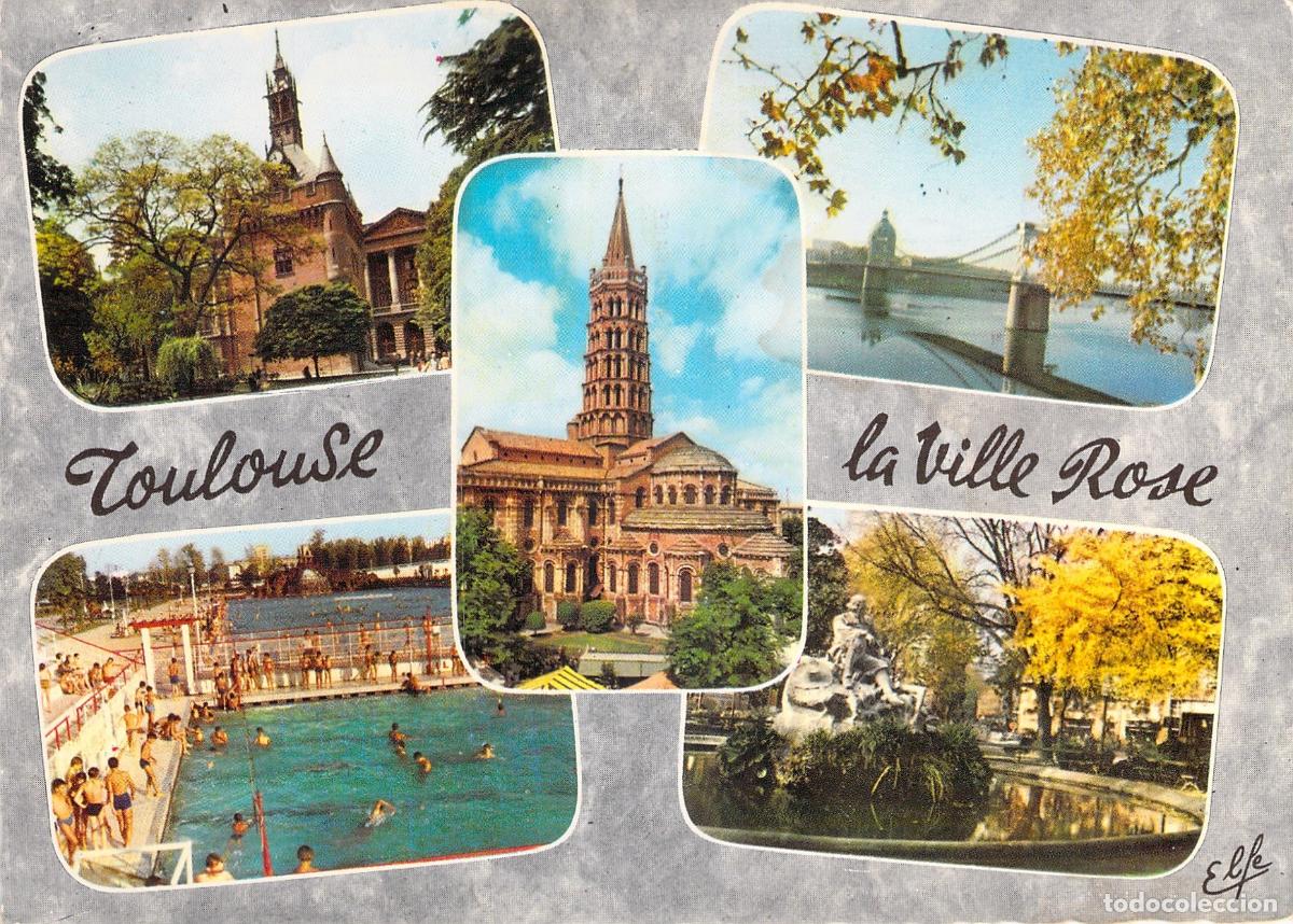 Postales: Postal Multivistas de Toulouse La Ville Rose Francia