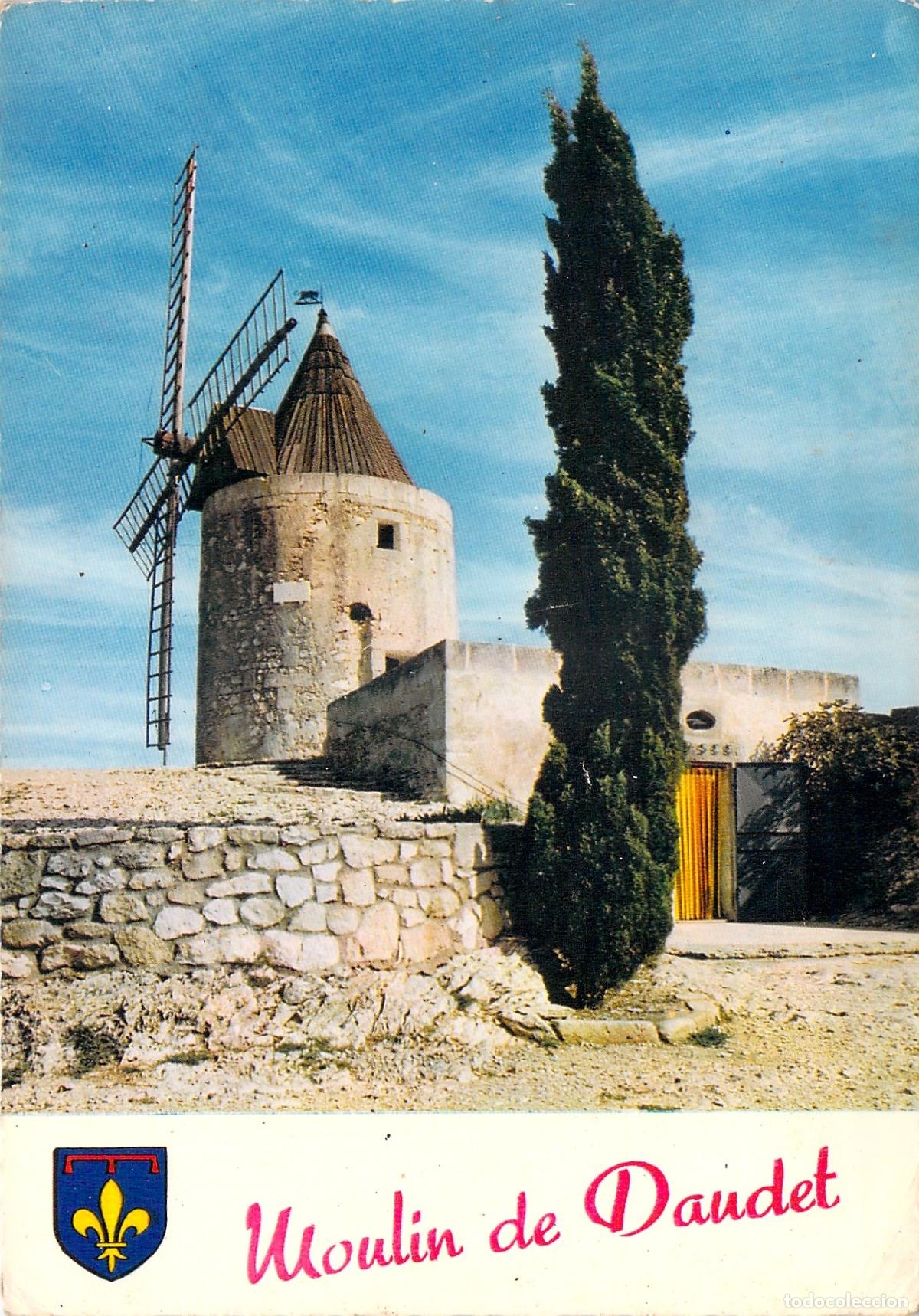Postales: Postal del Molino de Daudet en Fontvieille, Provenza