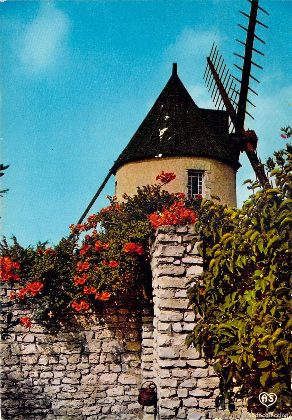 Postales: Postal de Molino de Viento Moulin du Morinand en &Icirc;le de R&eacute; Francia