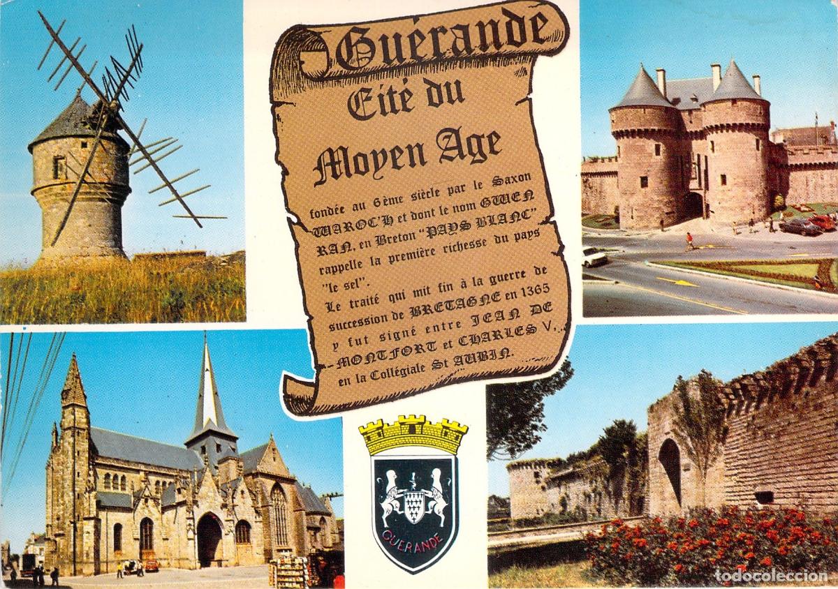 Postales: Postal de Gu&eacute;rande Ciudad Medieval de Francia y Monumentos