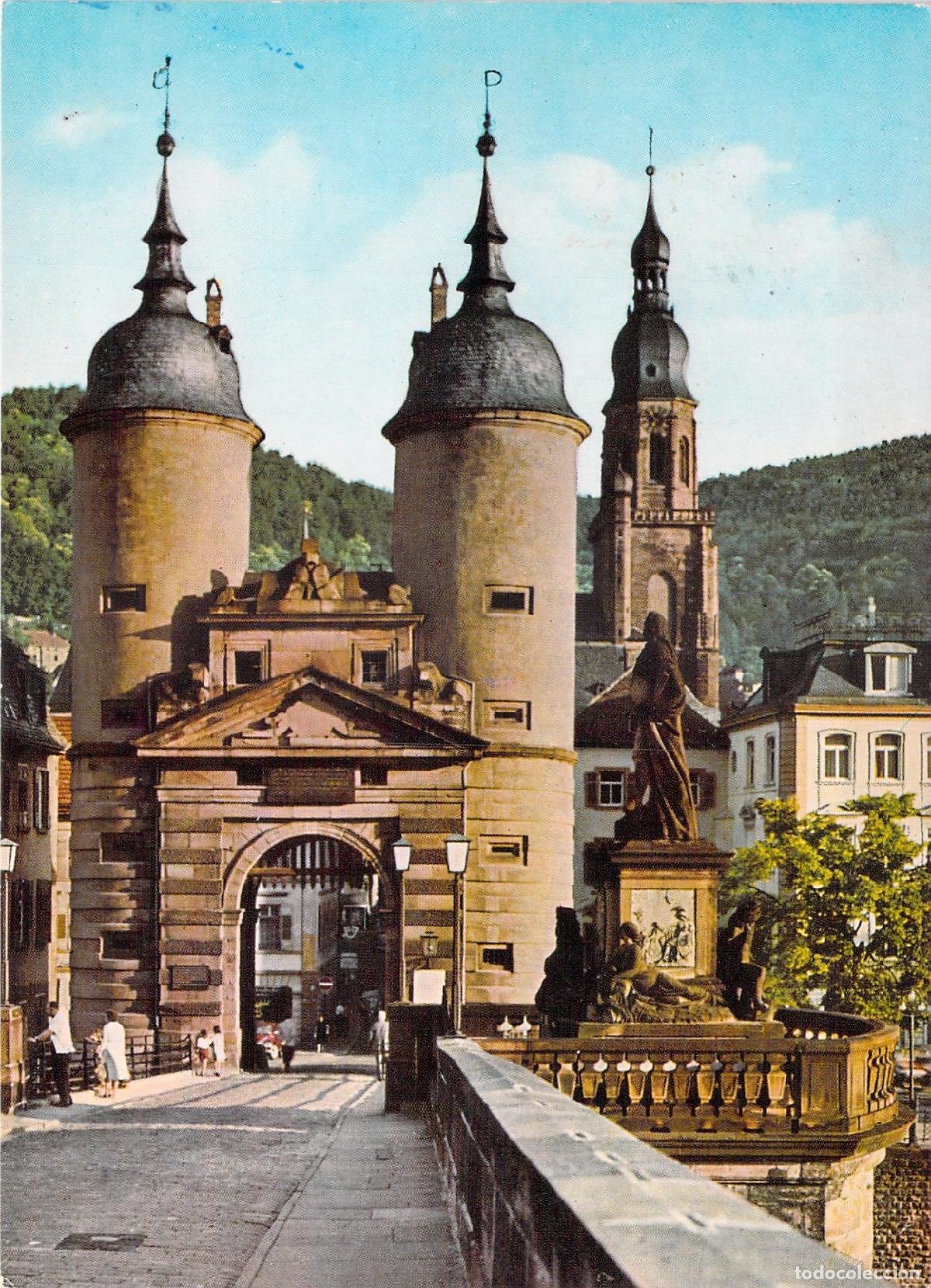 Postkarten: Postal de Heidelberg Alemania Puerta del Puente Br&uuml;ckentor