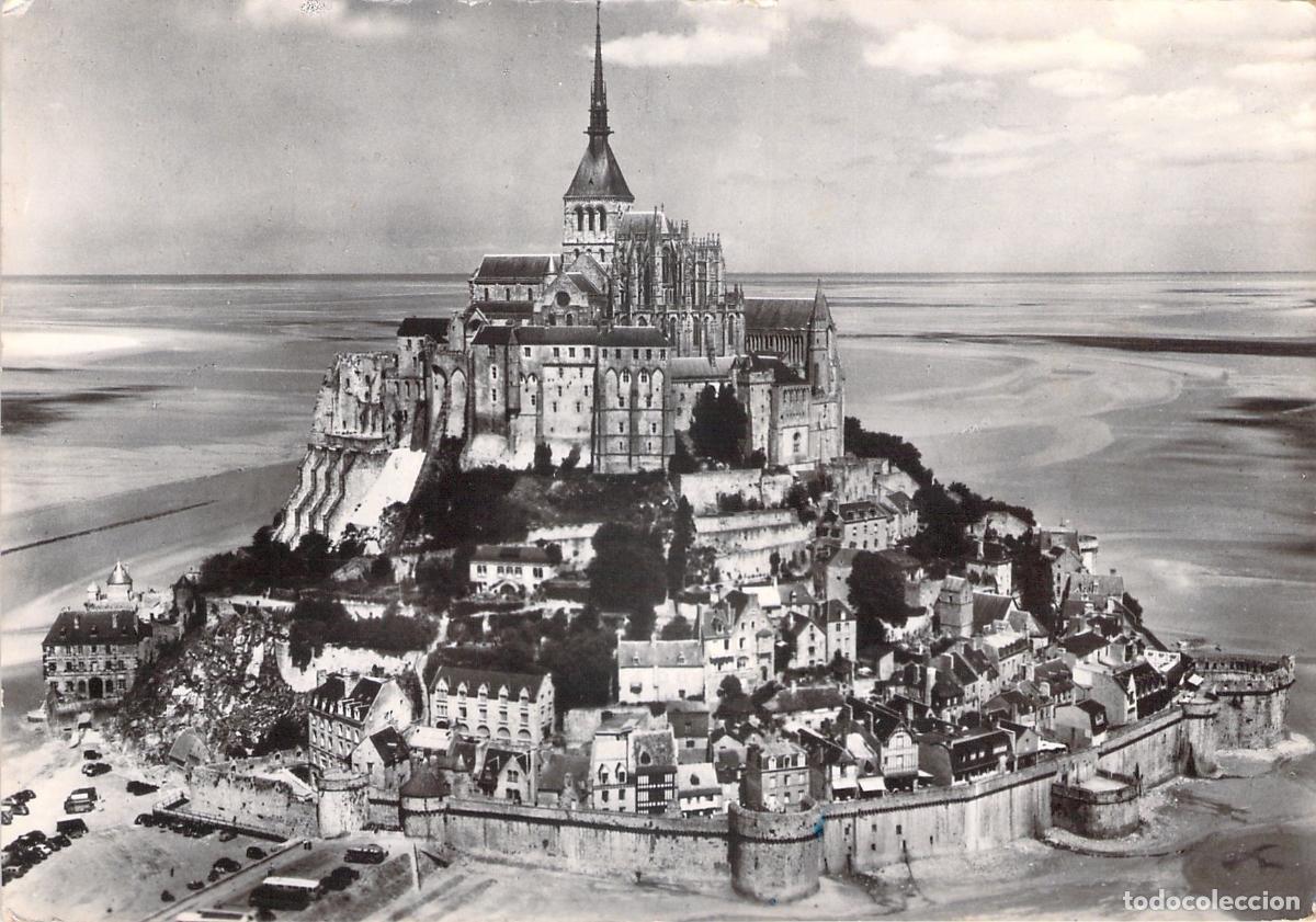 Postkarten: Postal de Le Mont Saint-Michel, Vista A&eacute;rea del Costado Sudeste, Francia