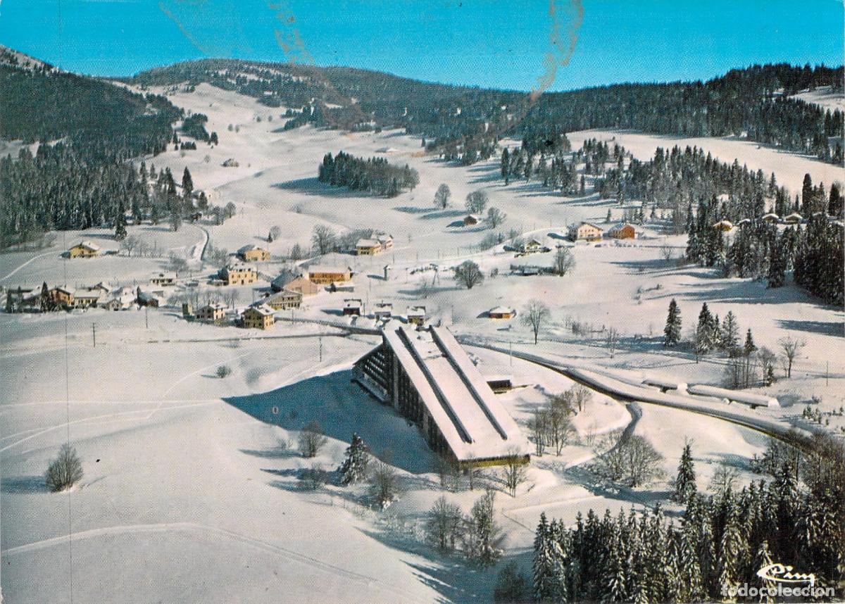 Postkarten: Postal de Les Rousses, Jura: Vista A&eacute;rea Nevada de La Cure y Le Lacuzon