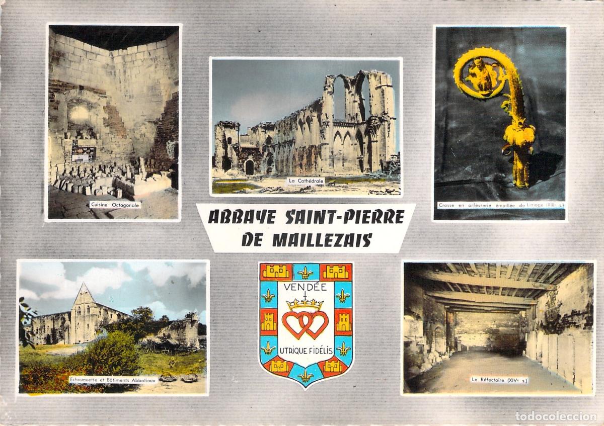 Postkarten: Postal Multivista de la Abad&iacute;a de Saint-Pierre de Maillezais, Vend&eacute;e