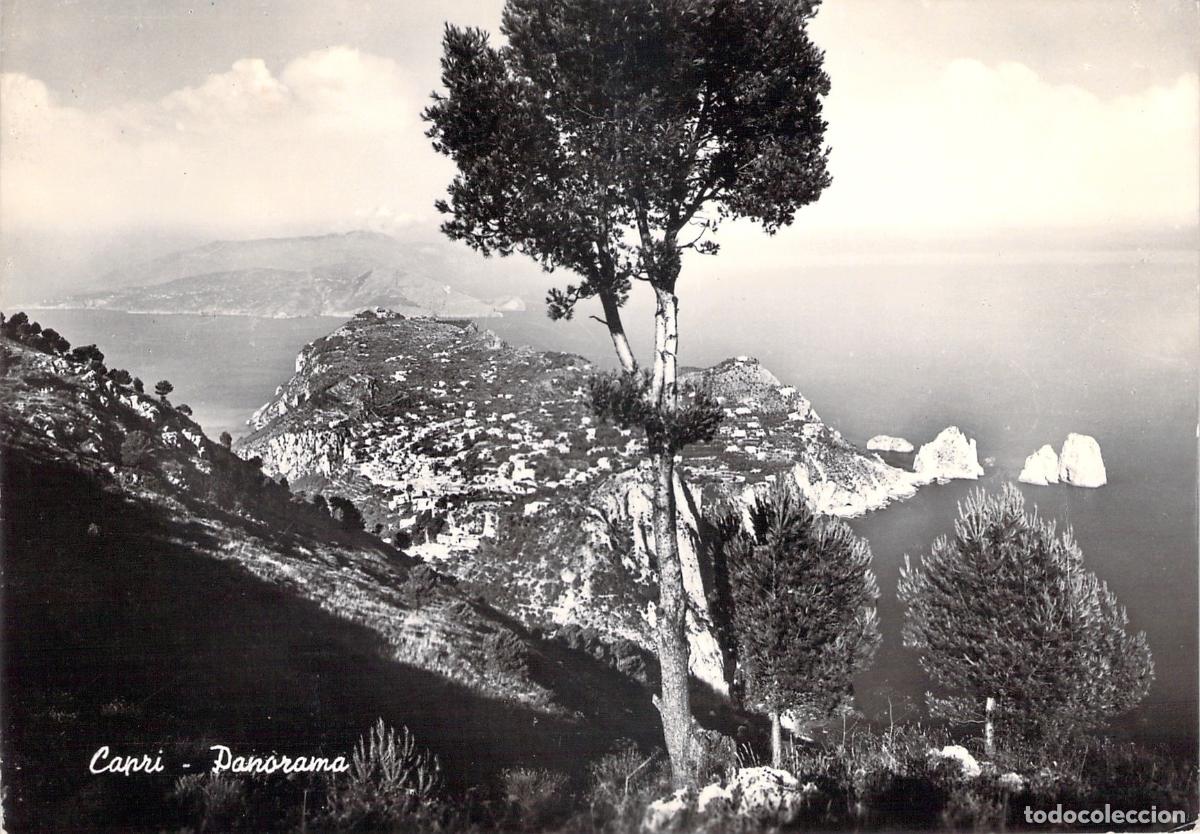 Postales: Postal de Capri - Panorama de la Isla y Farallones, Italia