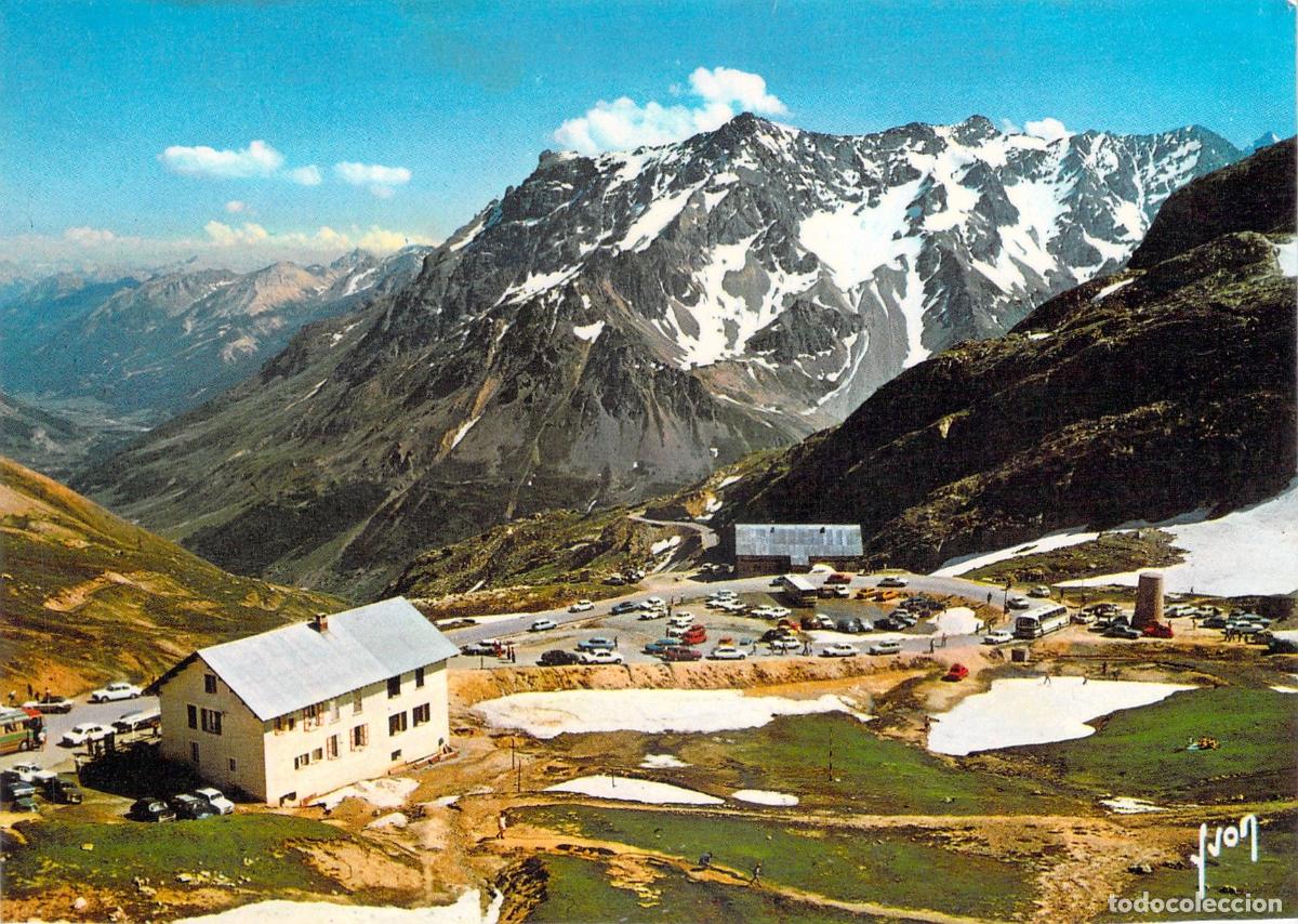 Postales: Postal de Col du Galibier Alpes Franceses con Refugio y Monta&ntilde;as