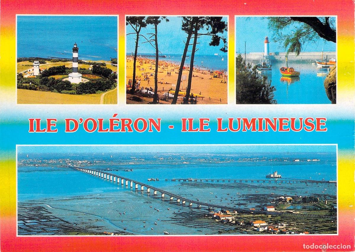 Postales: Postal Multivista de &Icirc;le d'Ol&eacute;ron con Faro y Viaducto