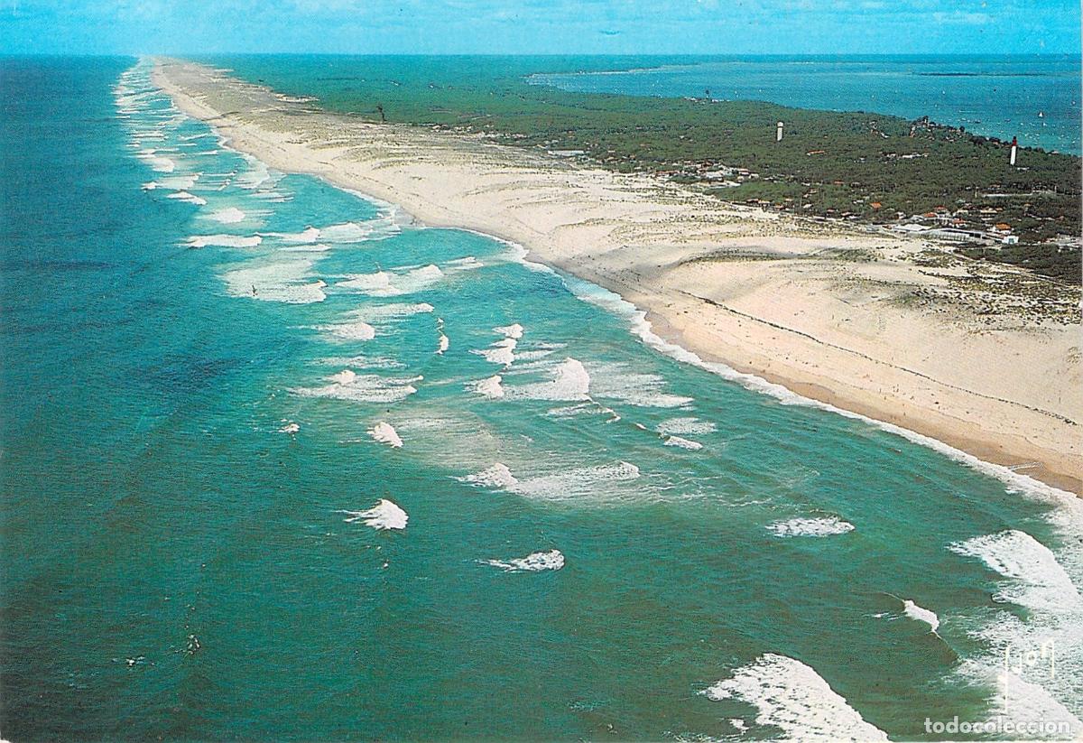 Postales: Postal de la Vista A&eacute;rea de Cap-Ferret y la Bah&iacute;a de Arcachon, Francia