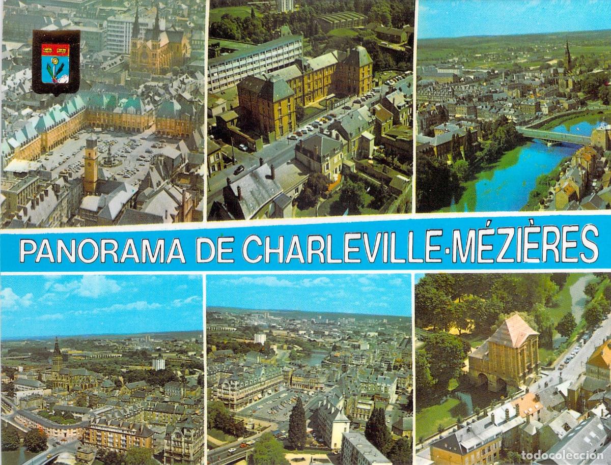 Postales: Postal Panorama de Charleville-M&eacute;zi&egrave;res con Vistas A&eacute;reas