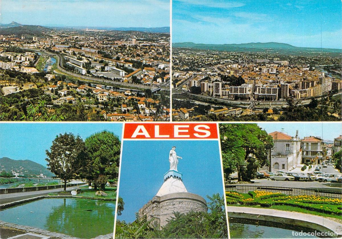 Postales: Postal Multivista de Al&egrave;s, Gard, Francia - Vistas y Jardines