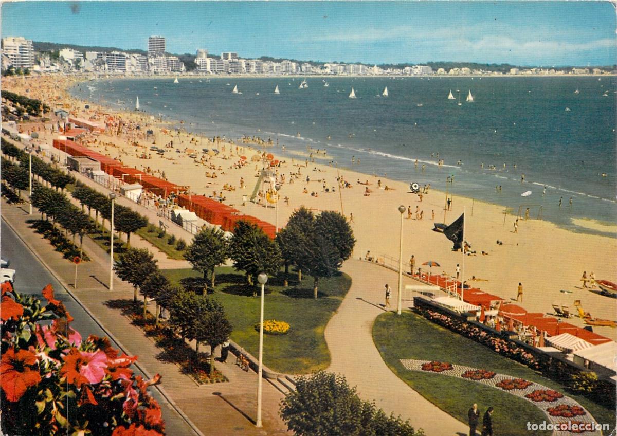 Cartoline: Postal de la Playa y los Jardines de La Baule Francia