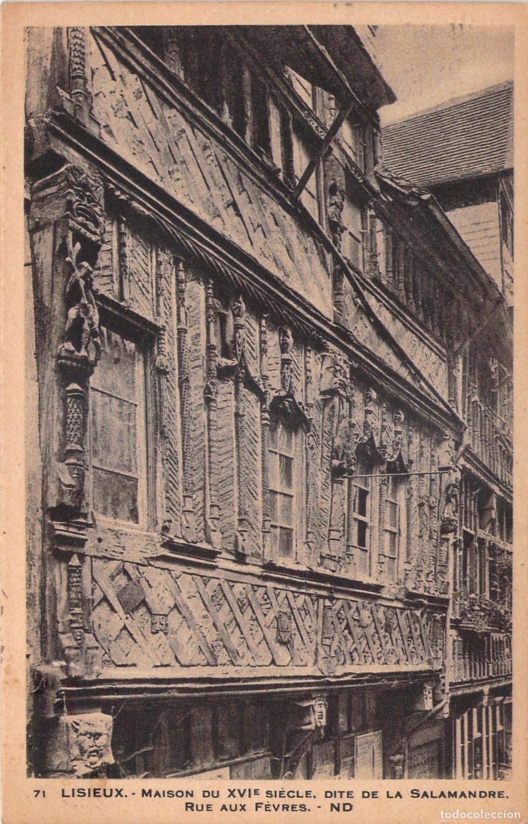 Cartoline: Postal de la Casa de la Salamandra en Lisieux Francia