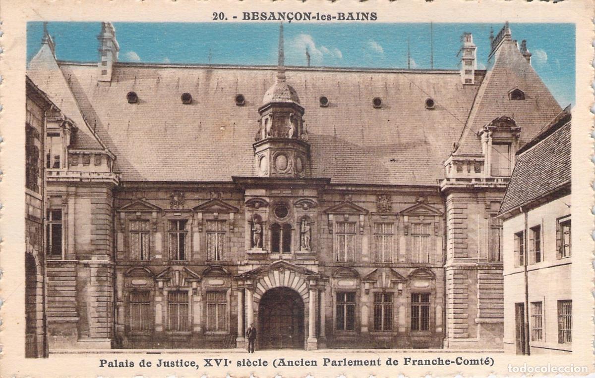 Postais: Postal del Palacio de Justicia en Besan&ccedil;on-les-Bains Francia