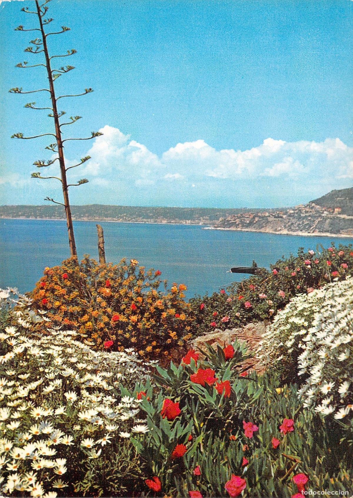 Postkarten: Postal de Niza, Jard&iacute;n Florido y Bah&iacute;a de los &Aacute;ngeles